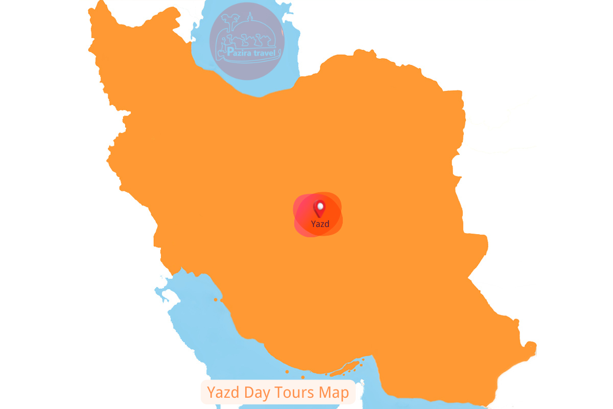¡Explora la ruta de viaje de Yazd en el mapa!